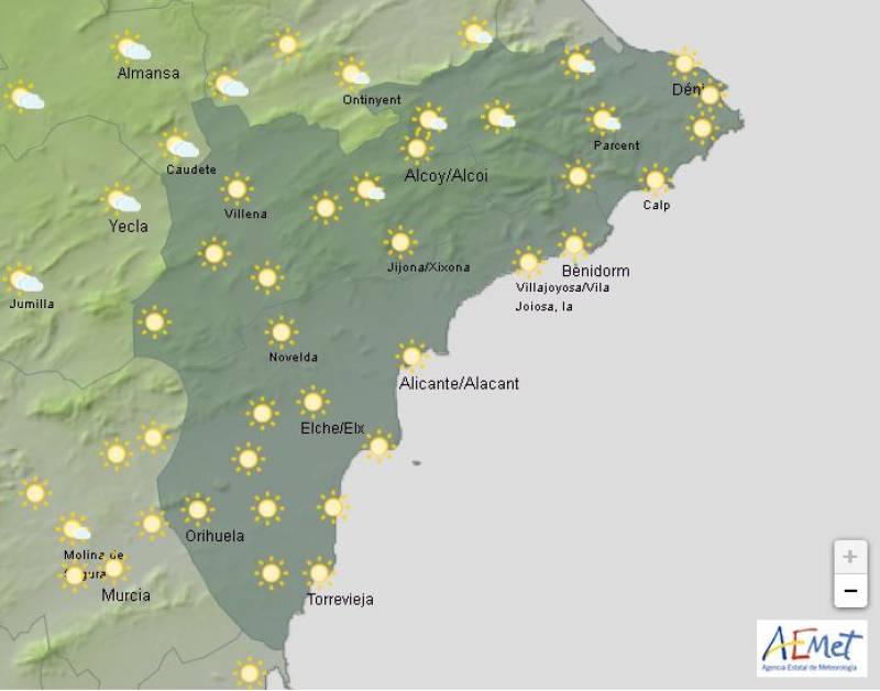 Mild weather continues this weekend: Alicante forecast May 9-12