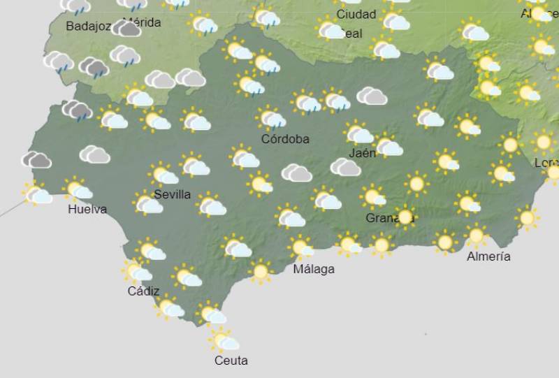 Rain on the Portuguese side: Andalusia weekly weather forecast June 17-23