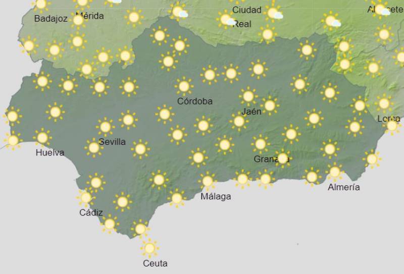 Rain on the Portuguese side: Andalusia weekly weather forecast June 17-23