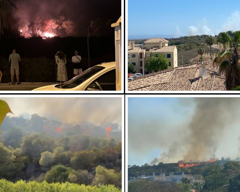 Quenched Orihuela Costa fire spontaneously reignites