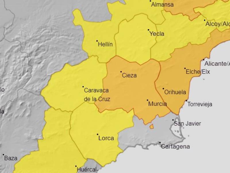 Saharan dust joins the heat: Murcia weekly weather forecast July 15-21