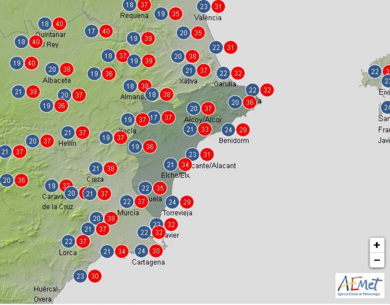 Temperatures shoot up to 38 degrees: Alicante weather forecast July 16-19