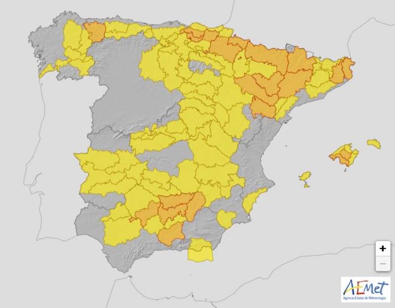 All of Spain on alert for storms and scorching temperatures: Weather forecast July 29-Aug 1