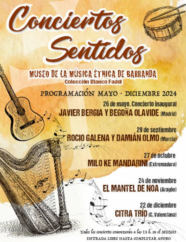 September 29 The Conciertos Sentidos concerts continue in Barranda with Rocío Galena and Damián Olmo