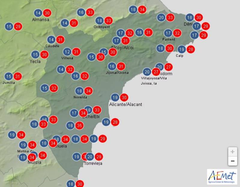 Indian summer continues: Alicante weather forecast October 3-6