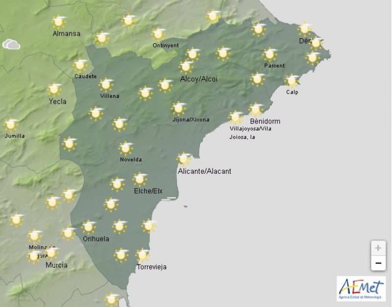 Alicante dodges the storms: Weather forecast Oct 7-10