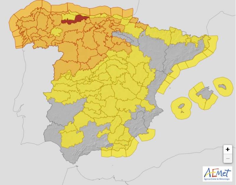 Storm Kirk puts all of Spain on high alert for hurricane-force winds