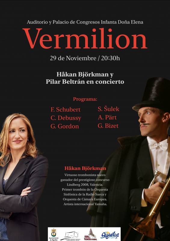 November 29 Håkan Björkman and Pilar Beltrán in concert at the seafront auditorium in Aguilas