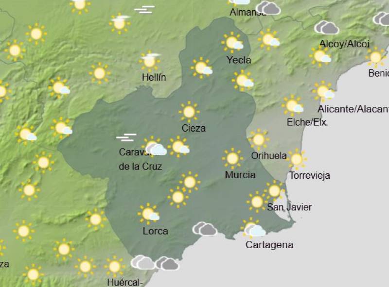 More rain this week, but no alerts: Murcia weekly weather forecast November 4-10