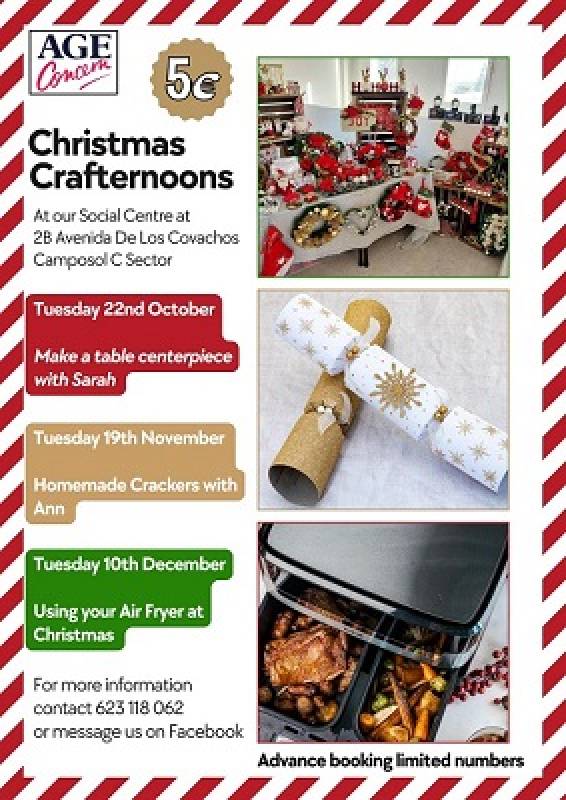 December 10 Air fryer tips at Age Concern Christmas Crafternoon