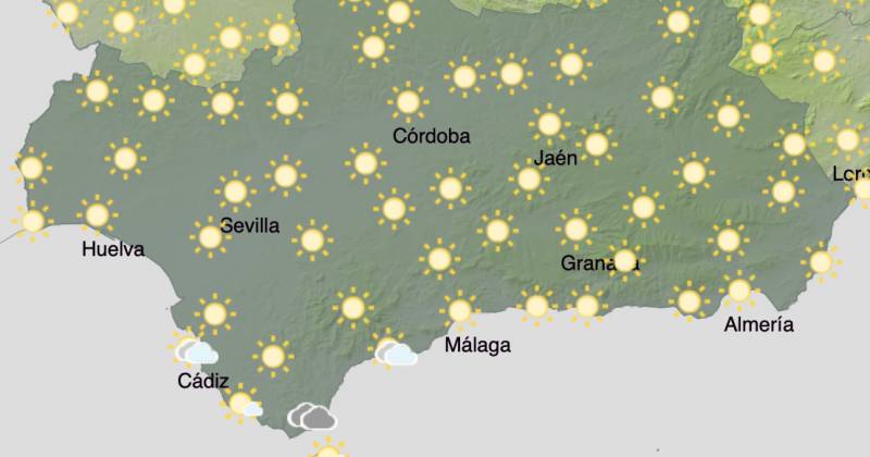 Andalucía weather forecast January 13-16: Sunny days and cold nights