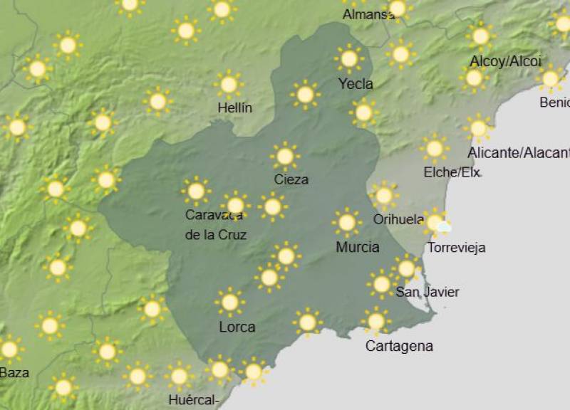 Murcia weekly weather forecast February 3-9: Temperatures stay chilly on another calm week