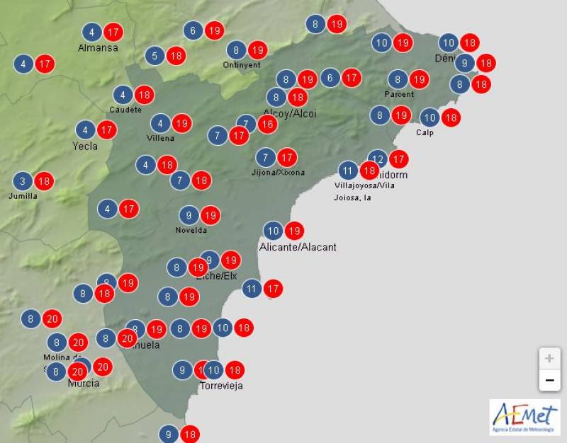 Still wet but warming up: Alicante weather forecast March 17-20