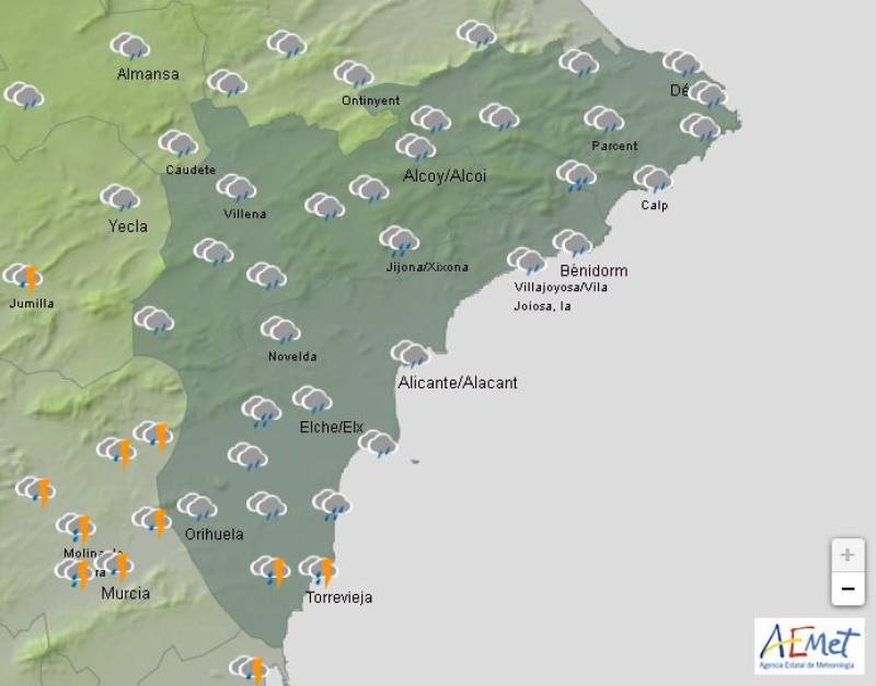 Still wet but warming up: Alicante weather forecast March 17-20