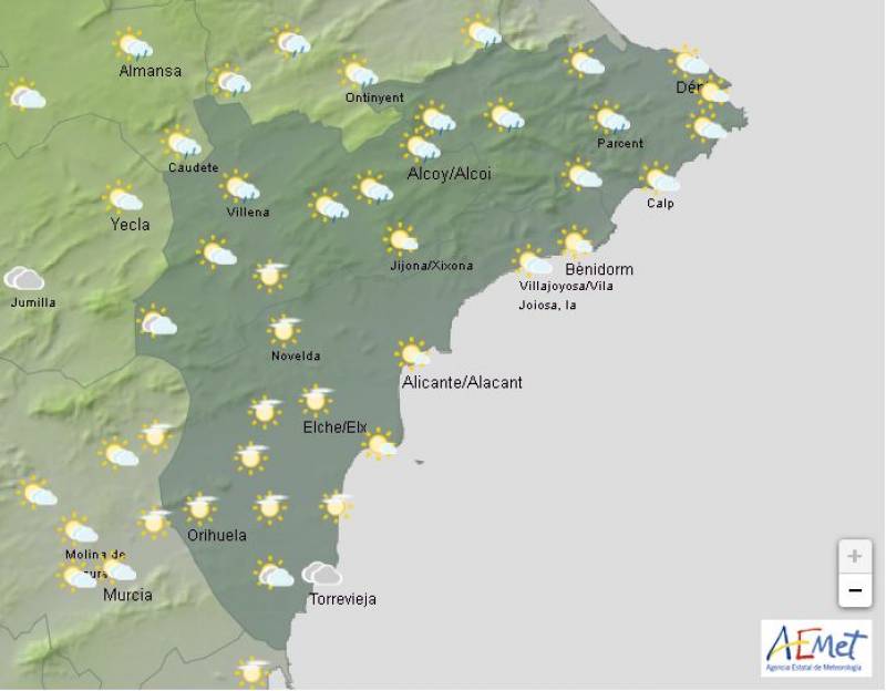 Still wet but warming up: Alicante weather forecast March 17-20