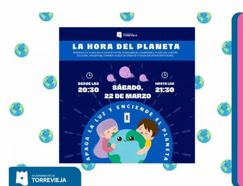 March 22 Torrevieja honours Earth Hour at 5 iconic locations