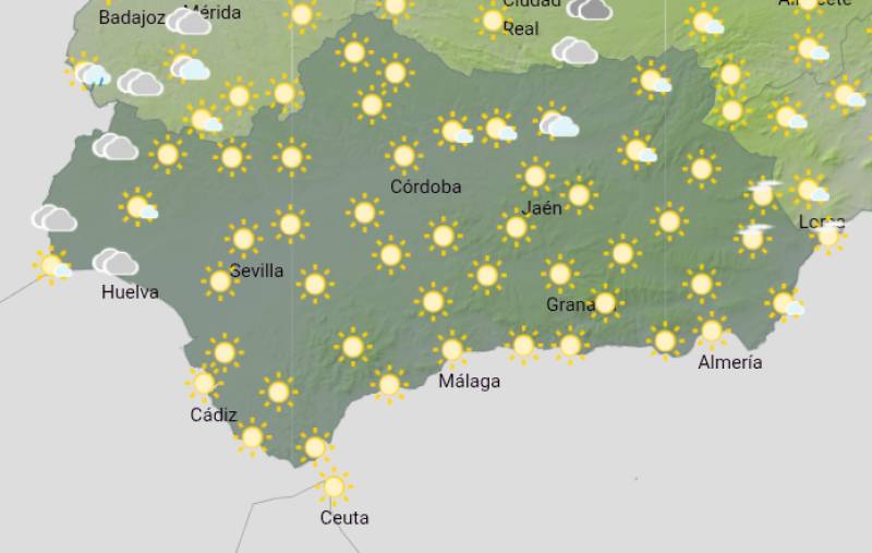 Andalucía weekly weather forecast May 19-22: Mostly sunny skies with a rise in temperatures