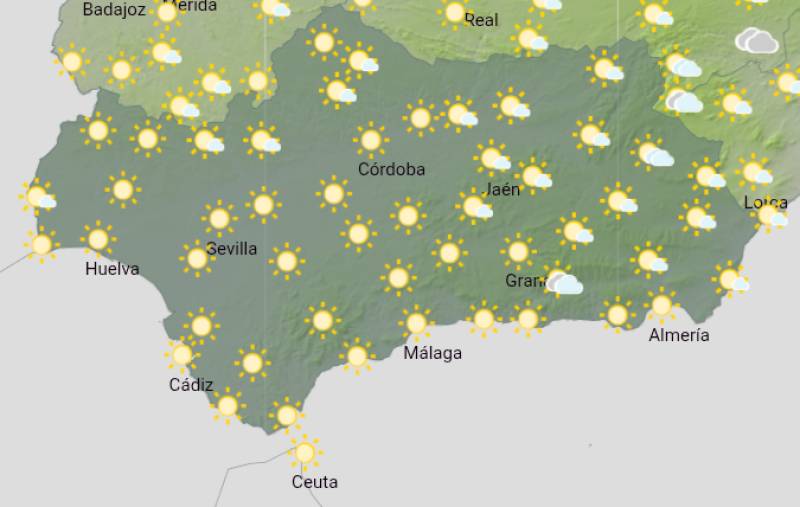 Andalucía weekly weather forecast May 19-22: Mostly sunny skies with a rise in temperatures