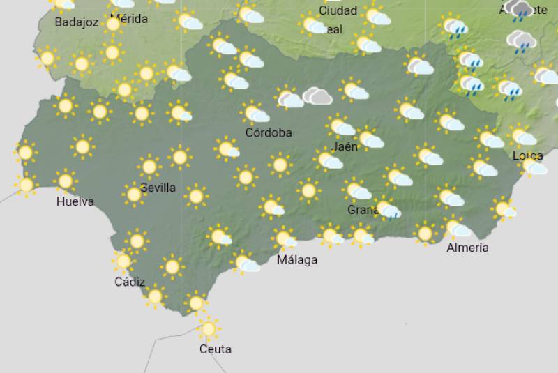 Andalucía weekly weather forecast May 19-22: Mostly sunny skies with a rise in temperatures