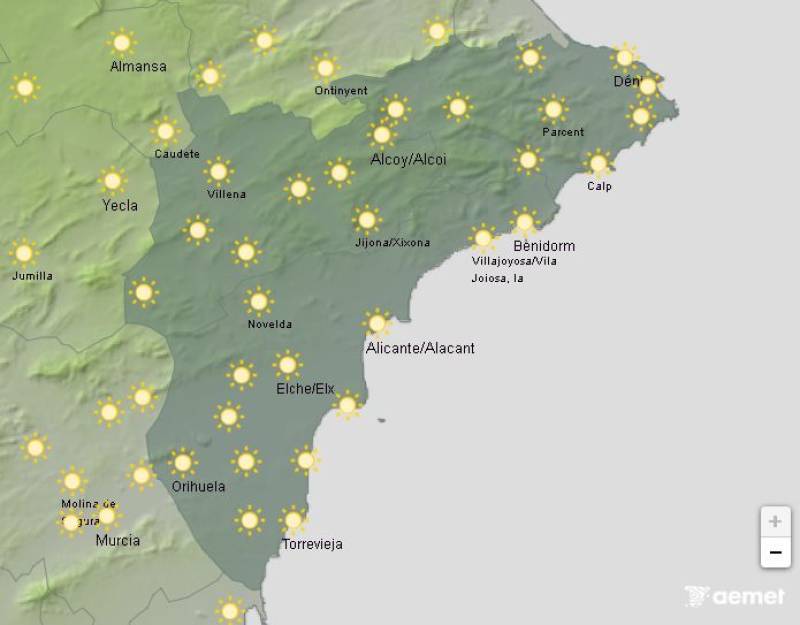 Warnings for temps approaching 40 degrees: Alicante weather forecast June 30-July 3