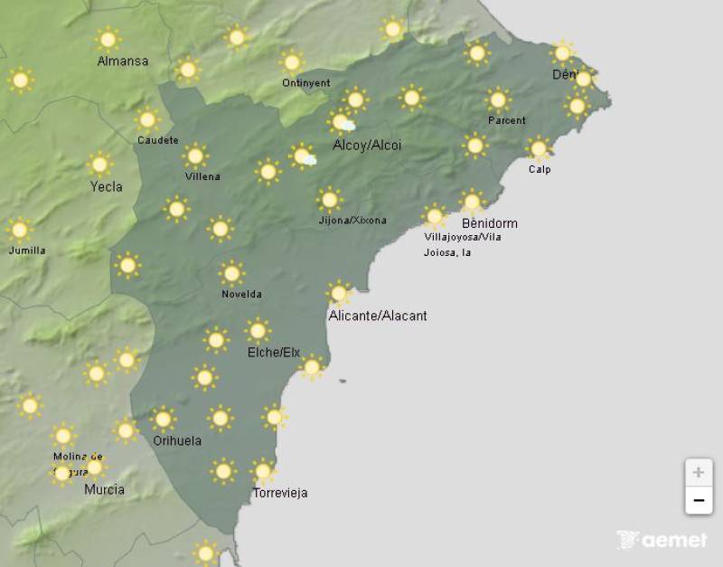 Brilliant sunshine all week: Alicante weather forecast July 14-17