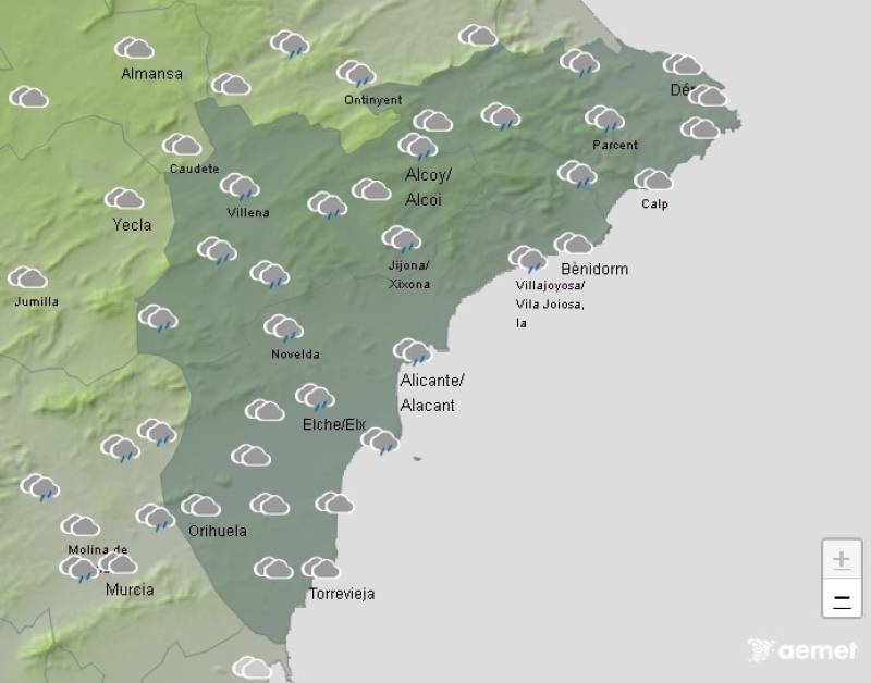 Alicante weekly weather forecast July 28-31