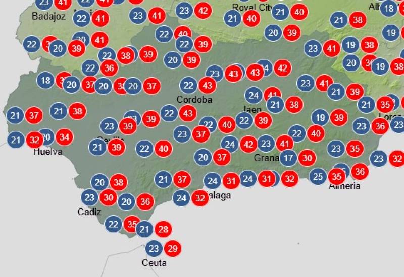 Andalucía weekly weather forecast August 4-7: Hot, sunny and windy near the coast