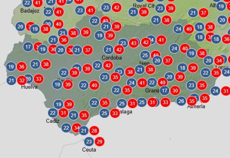 Andalucía weekly weather forecast August 4-7: Hot, sunny and windy near the coast