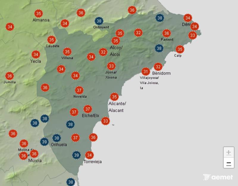 Last hurrah for the summer heat: Alicante weather forecast August 25-28