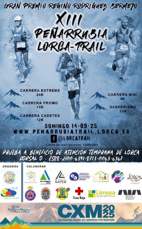 September 14 Mountain running races for all ages at the Peñarrubia Lorca Trail
