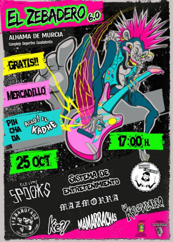 October 25 El Zebadero 6.0 music festival in Alhama de Murcia