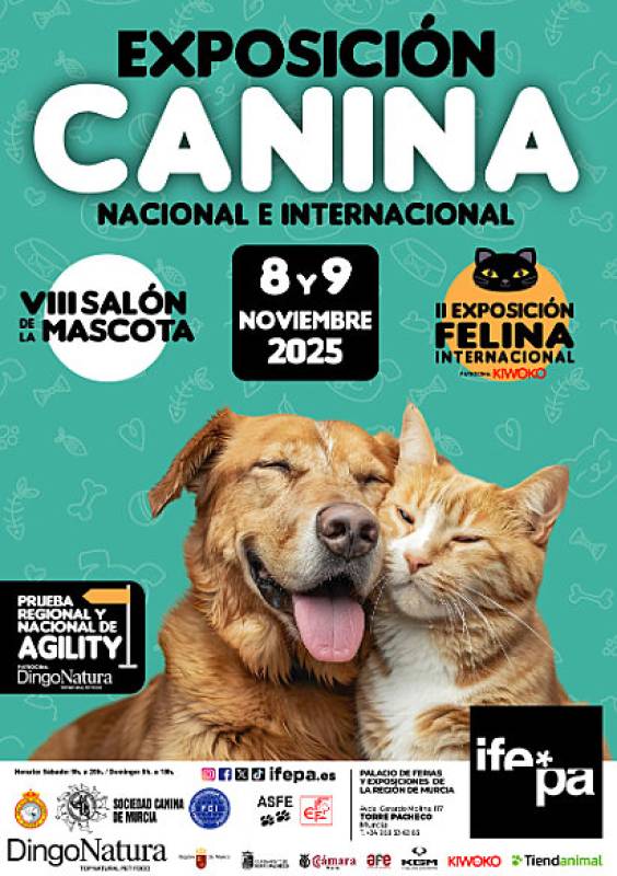 November 8 and 9 Dog Show and Pet Fair at the at the IFEPA exhibition centre in Torre Pacheco