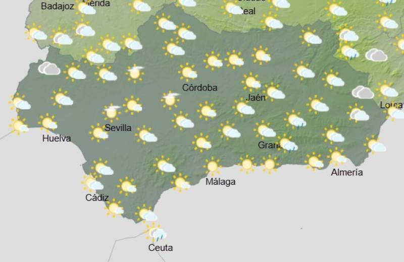 Andalucía weekend weather forecast October 9-12: Showers and thunderstorms with blustery spells