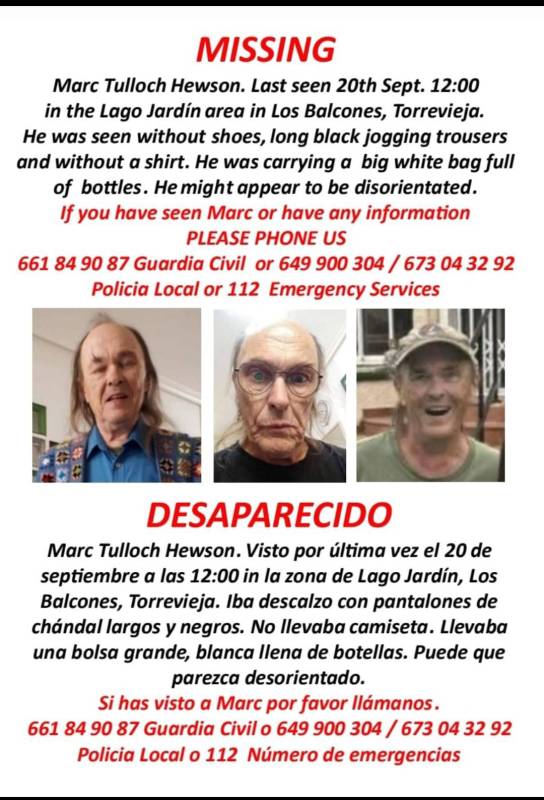 Orihuela Costa family's desperate appeal to find missing British man