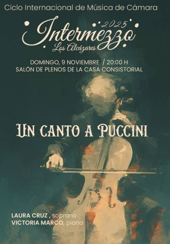 November 9 Un Canto a Puccini, an operatic recital in Los Alcázares