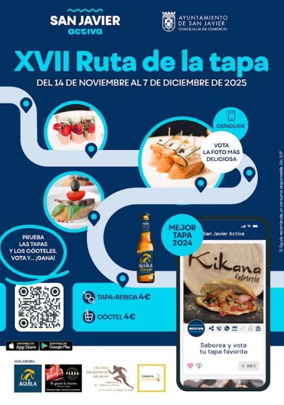 November 14 to December 7 Fiestas tapas route in San Javier
