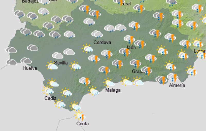 Andalucía weekly weather forecast December 15-18: Wet, blustery start with brighter skies later in the week