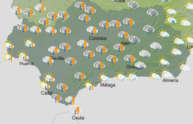 Andalucía weekly weather forecast December 22-28: Cool, cloudy skies with the odd shower and frosty nights