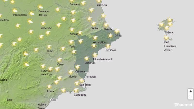 Bright skies and mild days continue: Alicante weather forecast January 12-15