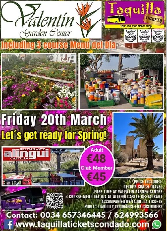 From Cieza blossoms to Andalucía and Benidorm: Taquilla Tickets reveals March and April trips