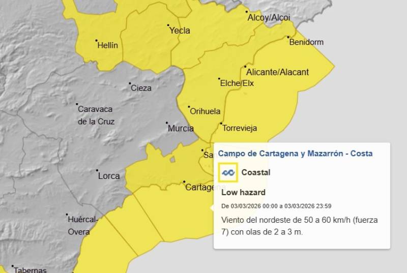 More rain and storms on the way: Murcia weekly weather forecast March 2-5