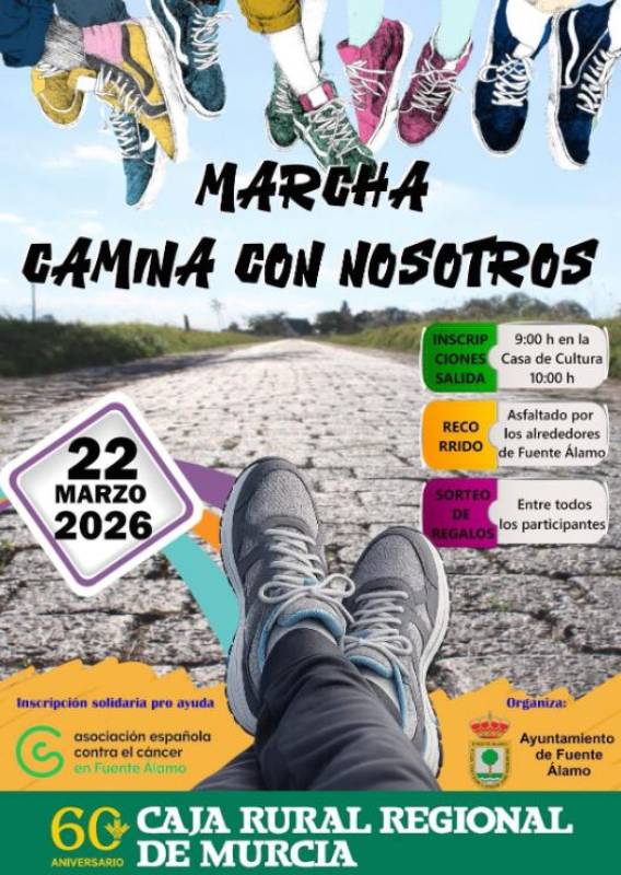 March 22 Cancer charity walk in Fuente Álamo