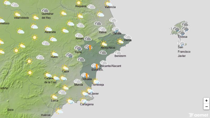 Sun, showers and thunderstorms: Alicante weather forecast May 4-7