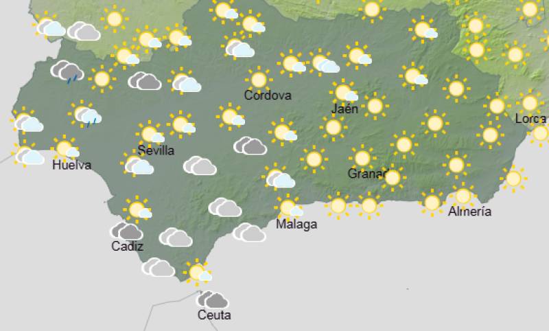 Andalucía weekly weather forecast May 11-14: Sun, cloud and a few showers