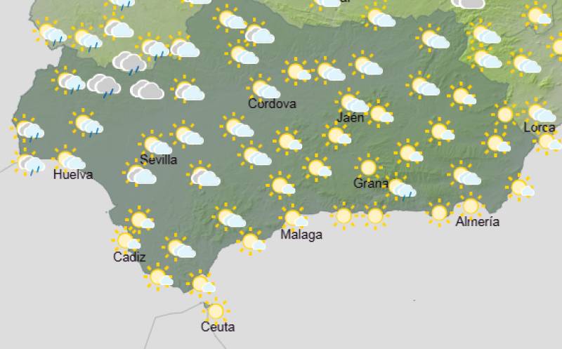 Andalucía weekly weather forecast May 11-14: Sun, cloud and a few showers