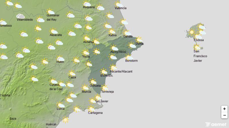 Clear skies and sun with a chance of some scattered showers: Alicante weather forecast May 11-14
