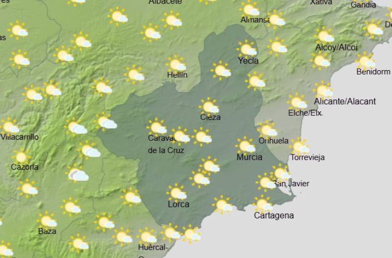 Calima and temperatures up to 37 degrees: Murcia weekend weather forecast May 28-31