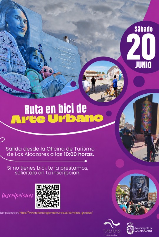 June 20 Free guided cycling tour of open-air urban art in Los Alcazares