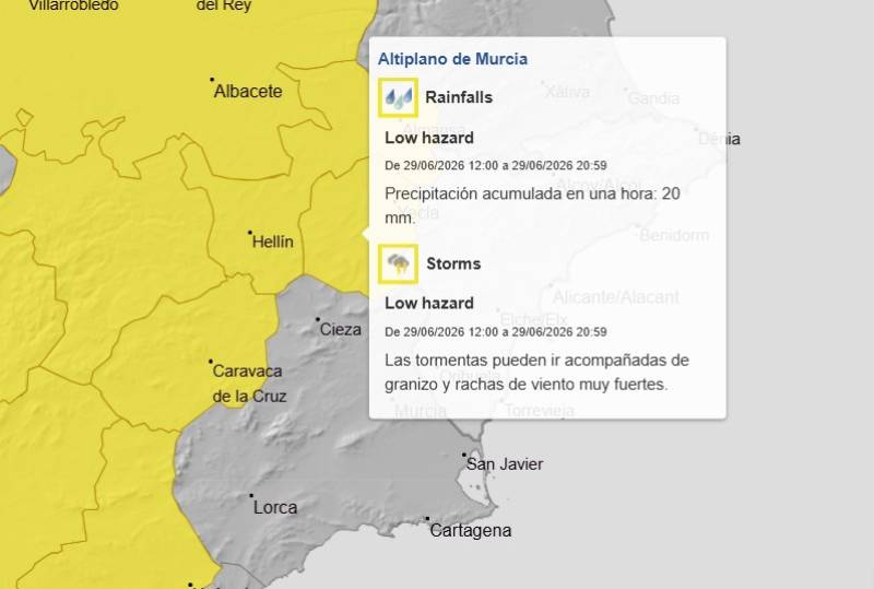 Murcia weekly weather forecast June 29-July 2