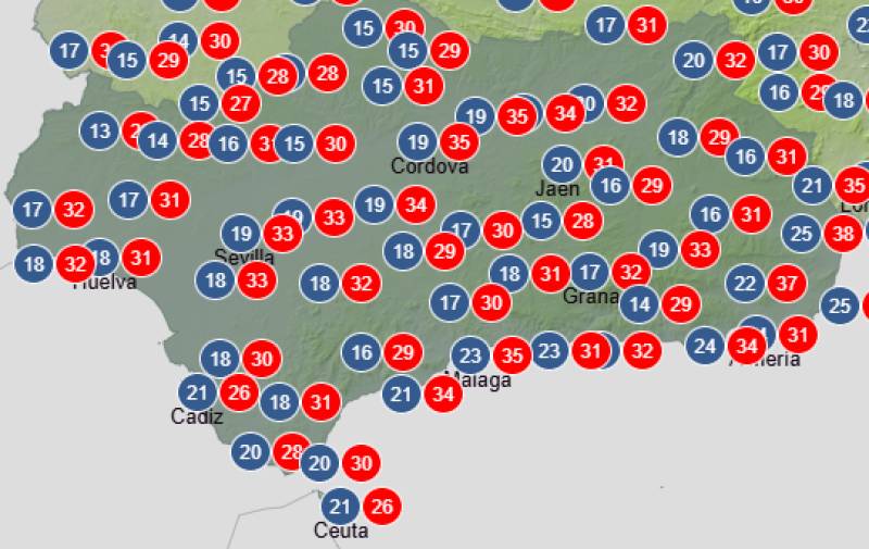 Andalucía weekend weather forecast July 23-26: Storms and heat ease, but warnings linger